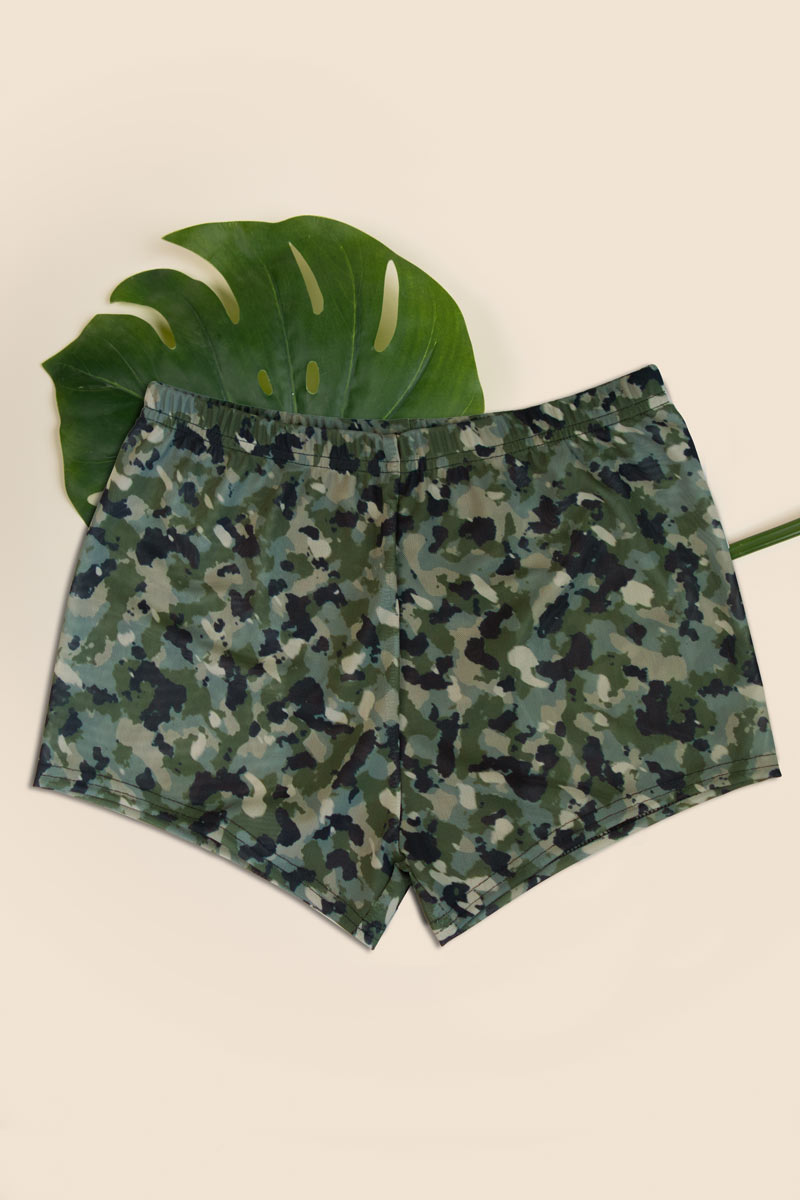 Tan Though camo bravo hipster swim