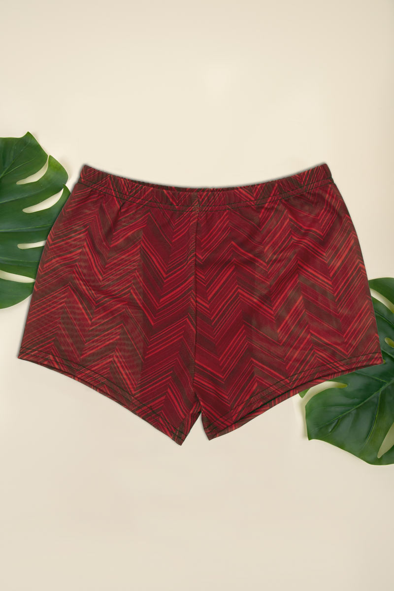 Tan Though merlot red hipster swim