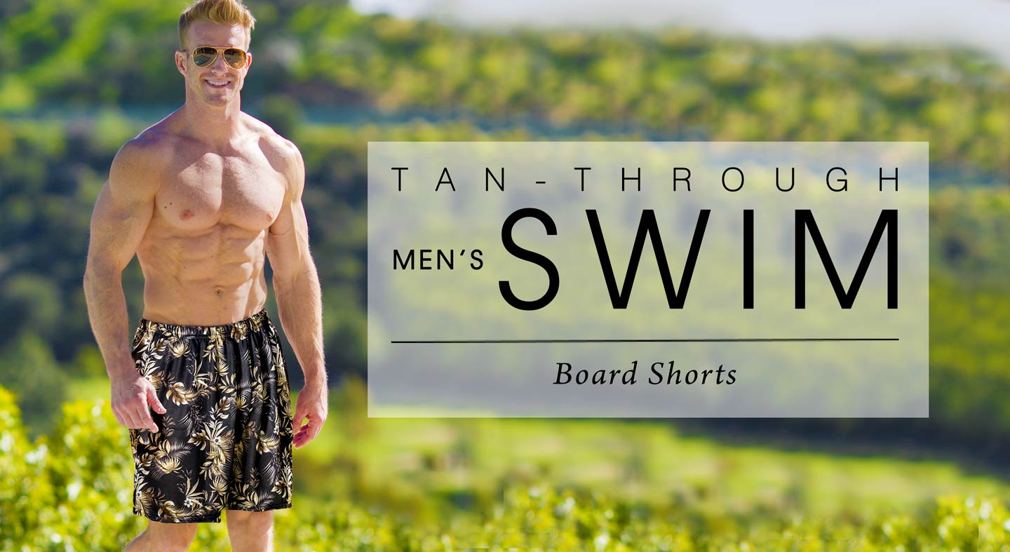 Tan Through Swimwear Board Shorts, No More Tan Lines